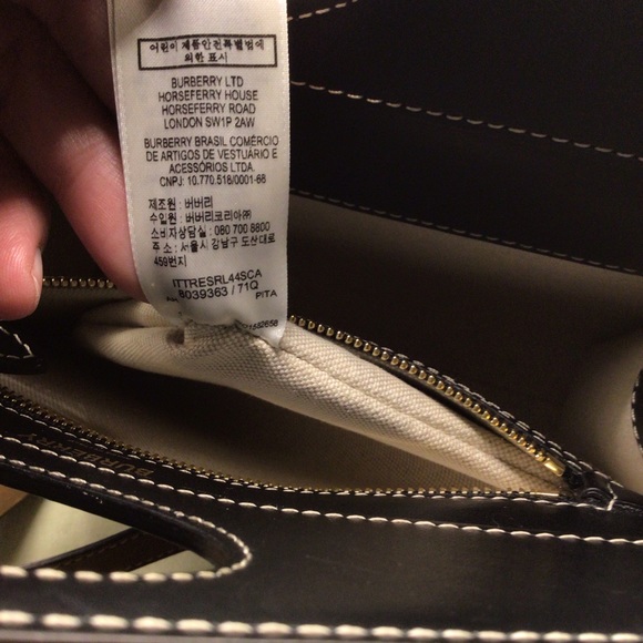 BURBERRY, HORSEFERRY, NWT, POCKET TOTE, MINI, MADE IN ITALY - Picture 15 of 16